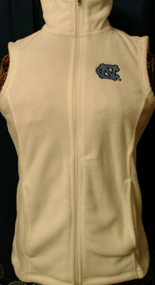 UNC collegiate fleece vest